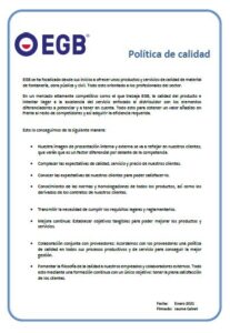 Política de calidad EGB